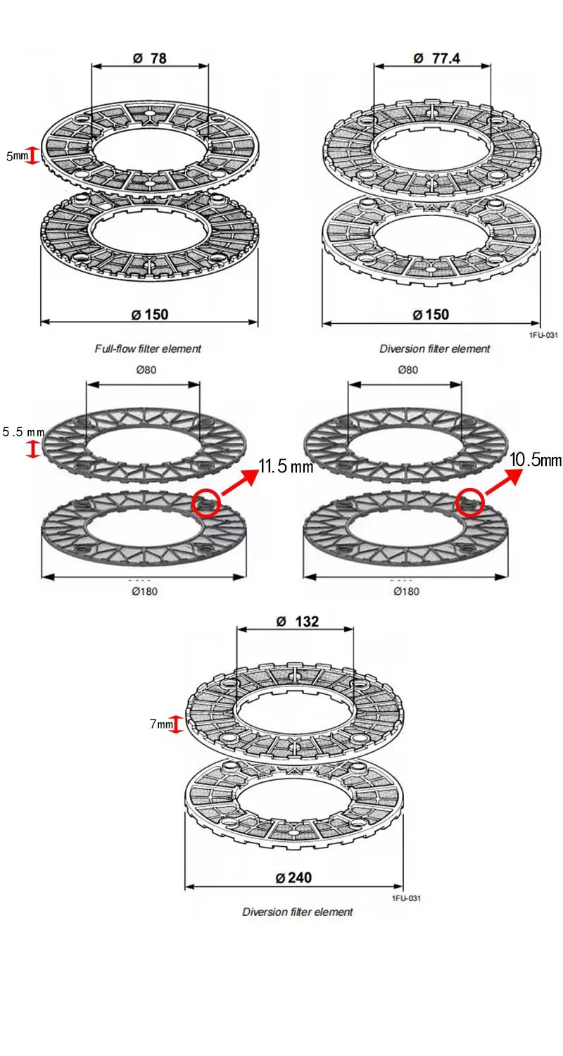 filter element size 1